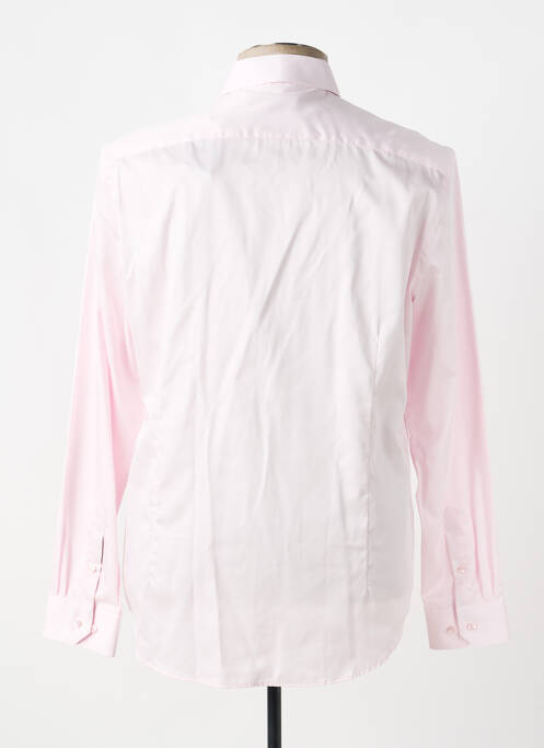 Chemise manches longues coupe cintrée rose IZAC homme