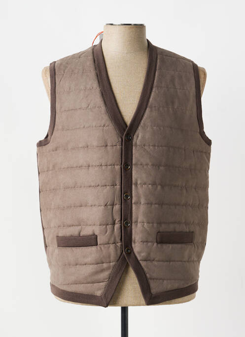 Gilet sans manche poches marron clair JUMFIL homme