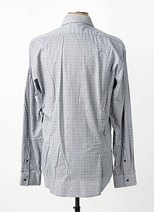 Chemise manches longues coupe cintrée gris BRUNO SAINT HILAIRE homme