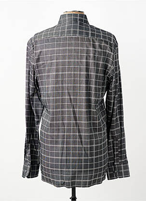 Chemise manches longues imprimé carreaux gris ETERNA homme
