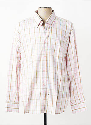 Chemise manches longues imprimé carreaux rose JUMFIL homme
