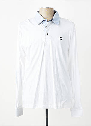 Polo manches longues manches longues blanc JUMFIL homme