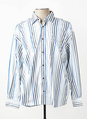Chemise manches longues coupe droite bleu JUMFIL homme
