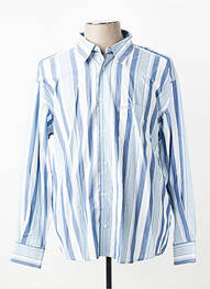Chemise manches longues imprimé rayures bleu JUMFIL homme