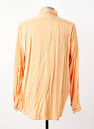 Chemise manches longues coupe droite orange BRUNO SAINT HILAIRE homme