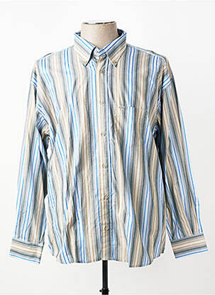 Chemise manches longues coupe droite bleu JUMFIL homme