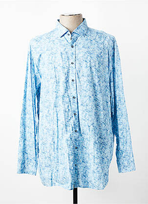 Chemise manches longues coupe droite bleu CASAMODA homme