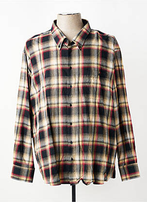 Chemise manches longues imprimé écossais beige JUMFIL homme