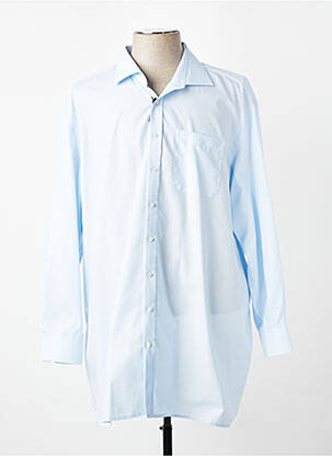 Chemise manches longues coupe droite bleu ETERNA homme