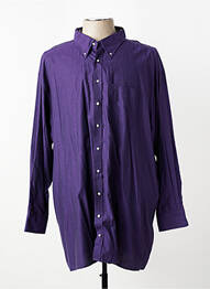 Chemise manches longues coupe droite violet ETERNA homme