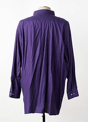 Chemise manches longues coupe droite violet ETERNA homme