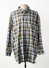 Chemise manches longues imprimé écossais vert ETERNA homme