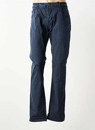 Pantalon slim tissage popeline taille normale bleu PARTNER'S homme