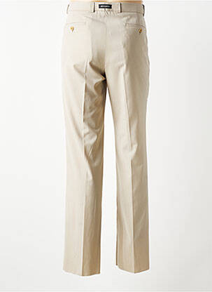 Pantalon droit tissage chiné taille normale beige BRUNO SAINT HILAIRE homme