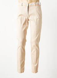 Pantalon chino tissage popeline taille normale beige BRUNO SAINT HILAIRE homme