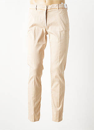Pantalon chino tissage popeline taille normale beige BRUNO SAINT HILAIRE homme