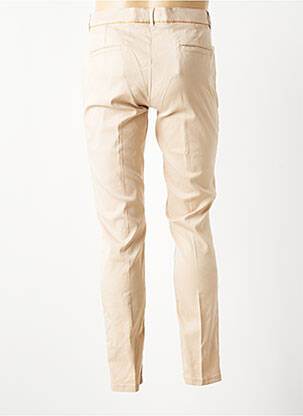 Pantalon chino tissage popeline taille normale beige BRUNO SAINT HILAIRE homme