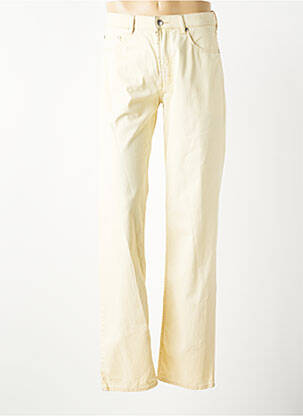 Pantalon slim tissage popeline taille normale beige BRUNO SAINT HILAIRE homme