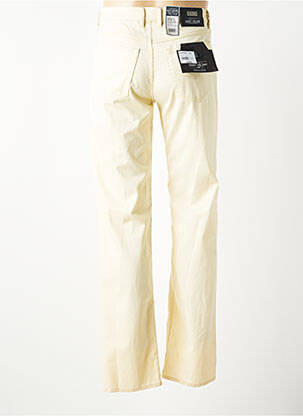Pantalon slim tissage popeline taille normale beige BRUNO SAINT HILAIRE homme