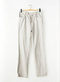 Pantalon droit fermeture zippée sous rabat avec crochet taille normale gris JUMFIL homme