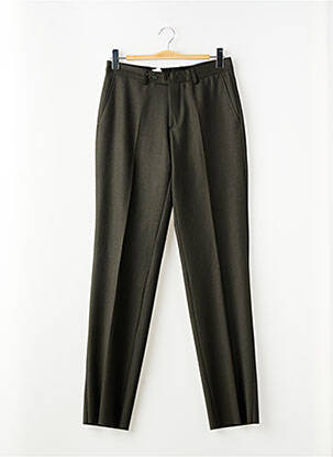 Pantalon slim tissage chiné taille haute vert CHARLES GOLF homme