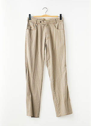 Pantalon chino tissage popeline taille normale vert LUIGI MORINI homme