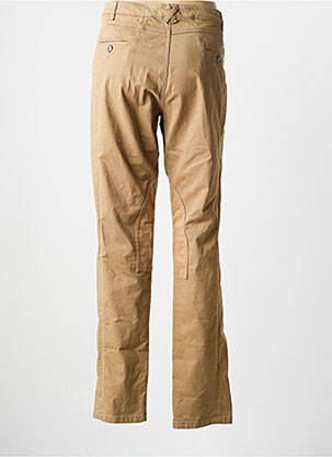 Pantalon chino tissage popeline taille normale marron BRUNO SAINT HILAIRE femme