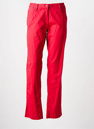 Pantalon chino tissage popeline taille normale rouge KARIBAN homme