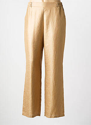 Pantalon droit stretch taille normale or QUATTRO femme