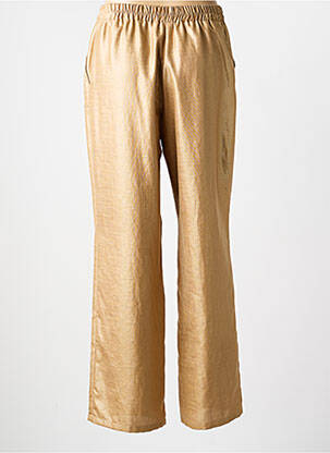 Pantalon droit stretch taille normale or QUATTRO femme