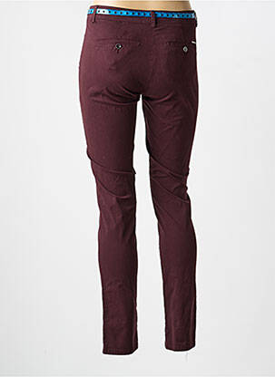 Pantalon chino tissage popeline taille normale rouge VOODOO femme