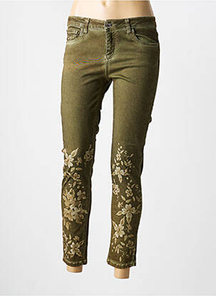 Jeans coupe slim taille basse taille basse vert VOODOO femme