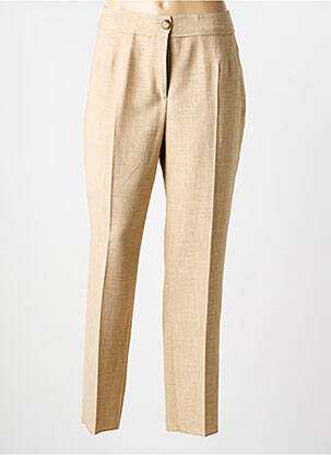 Pantalon droit taille à pinces taille normale beige JUMFIL femme