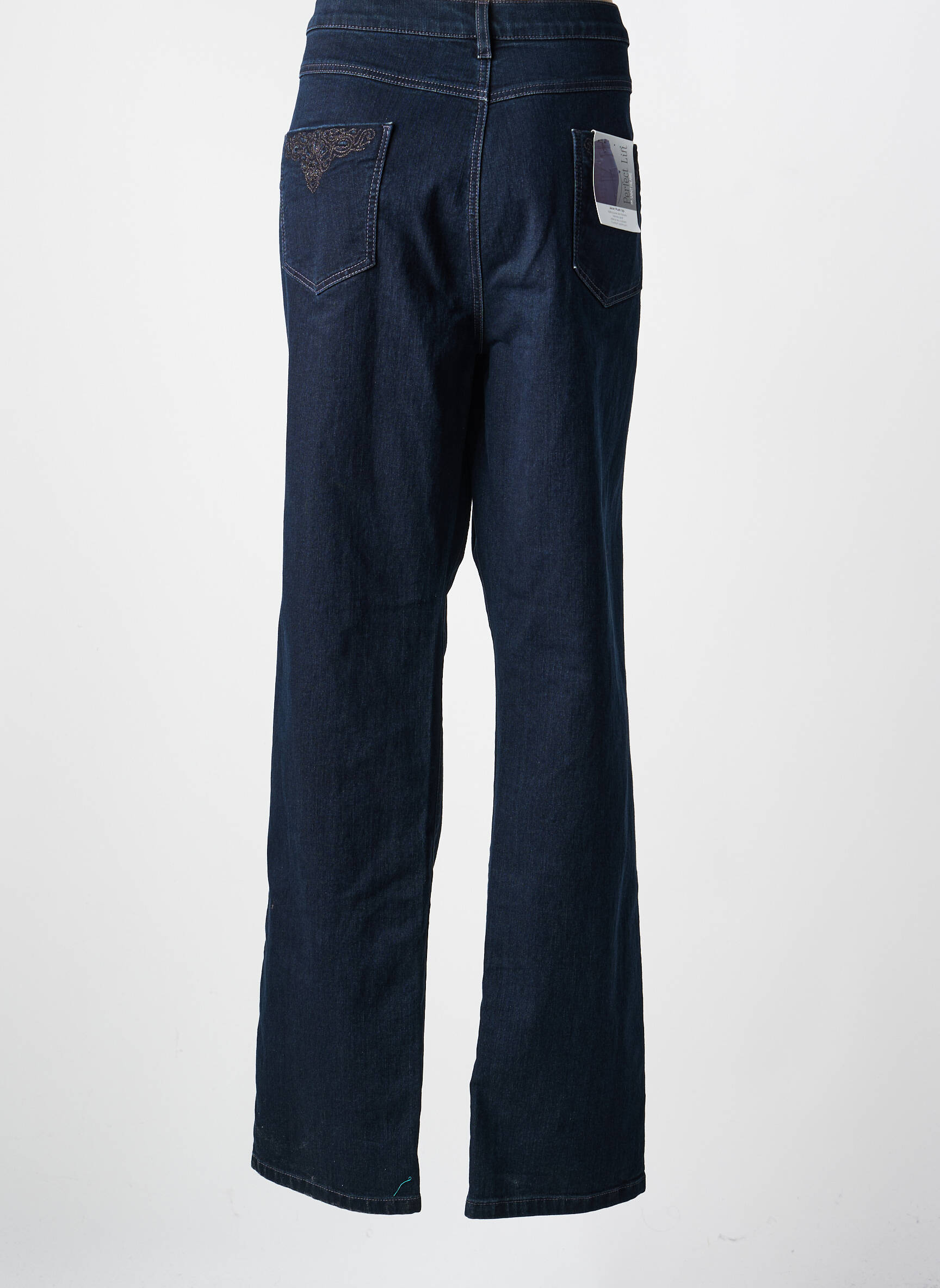 Jeans coupe droite stretch taille normale bleu BRUNO SAINT HILAIRE femme