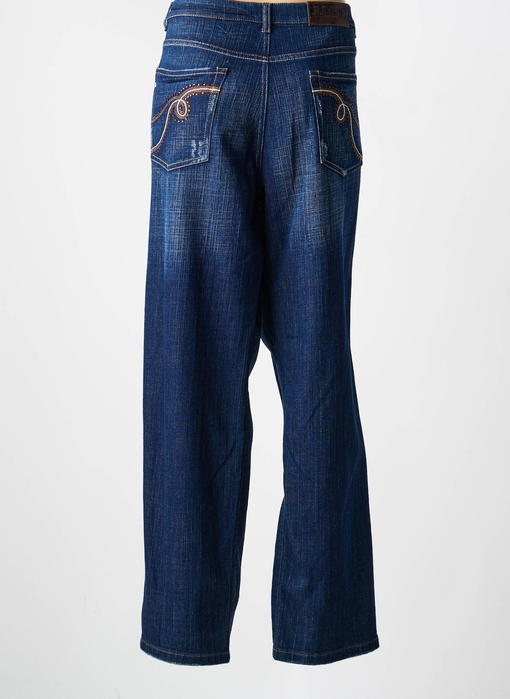 Jeans coupe droite stretch taille normale bleu JUMFIL femme