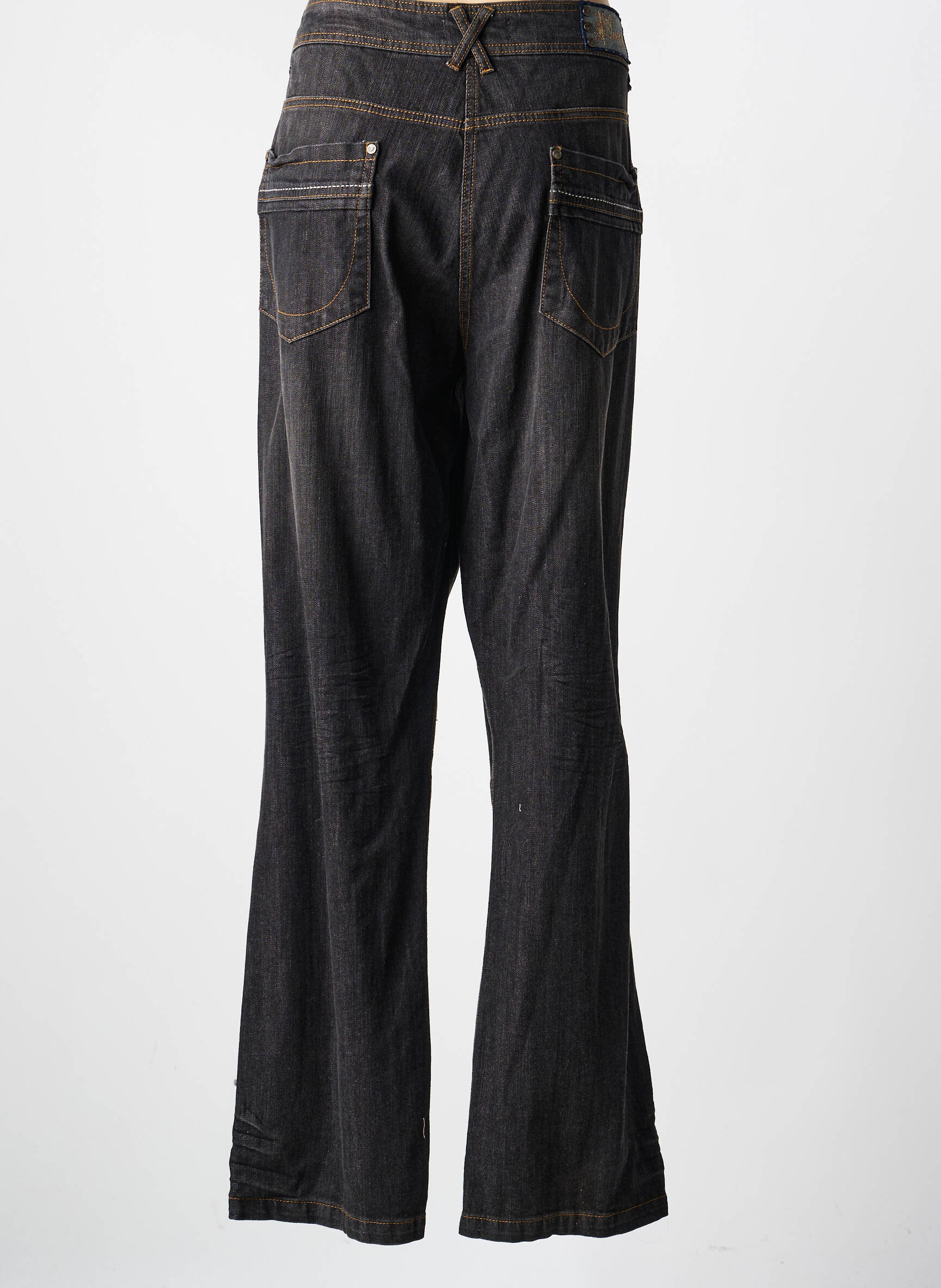 Jeans coupe droite stretch taille normale noir FRED SABATIER femme