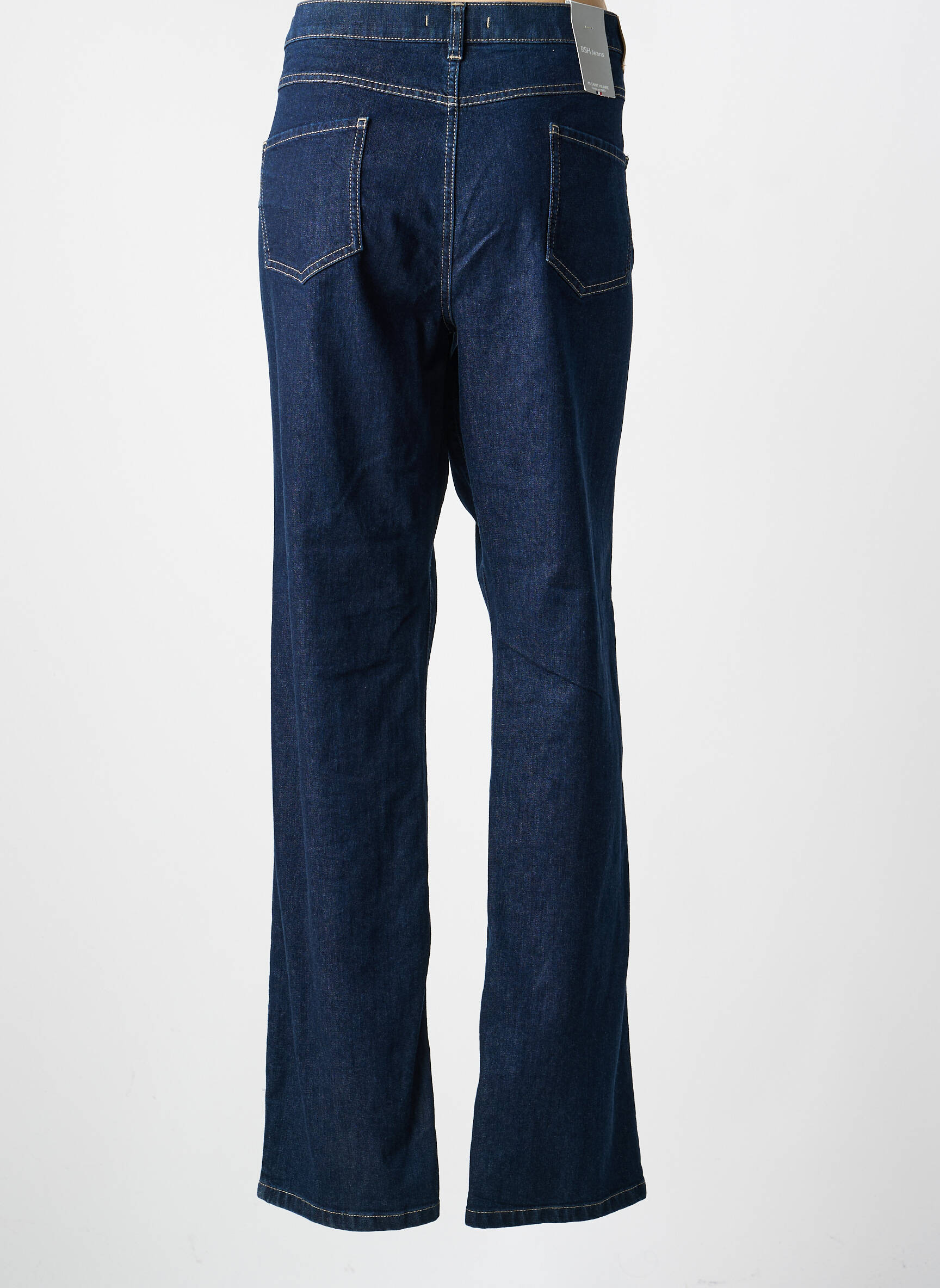Jeans coupe droite stretch taille normale bleu BRUNO SAINT HILAIRE femme