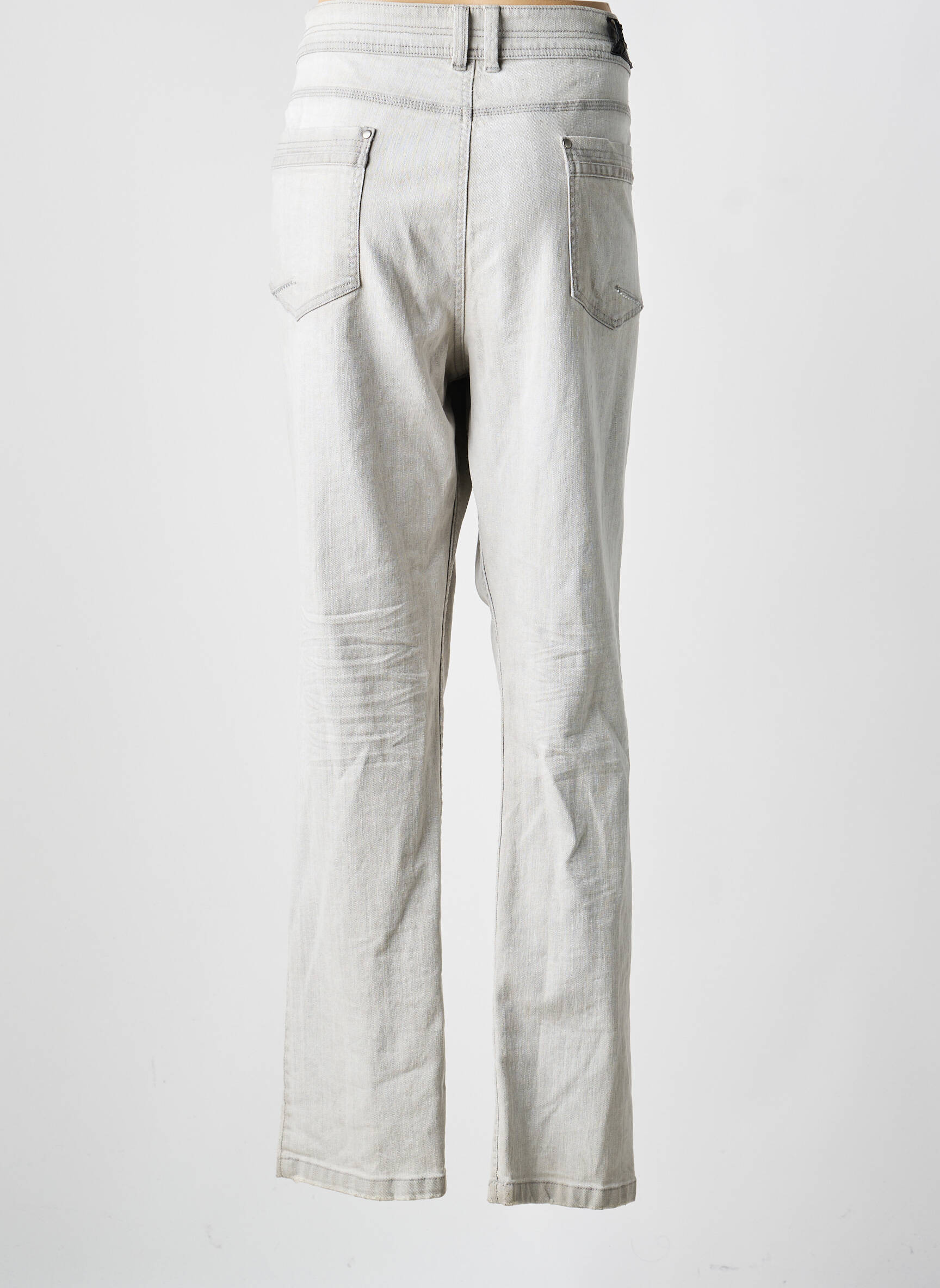 Jeans coupe slim stretch taille normale gris FRED SABATIER femme