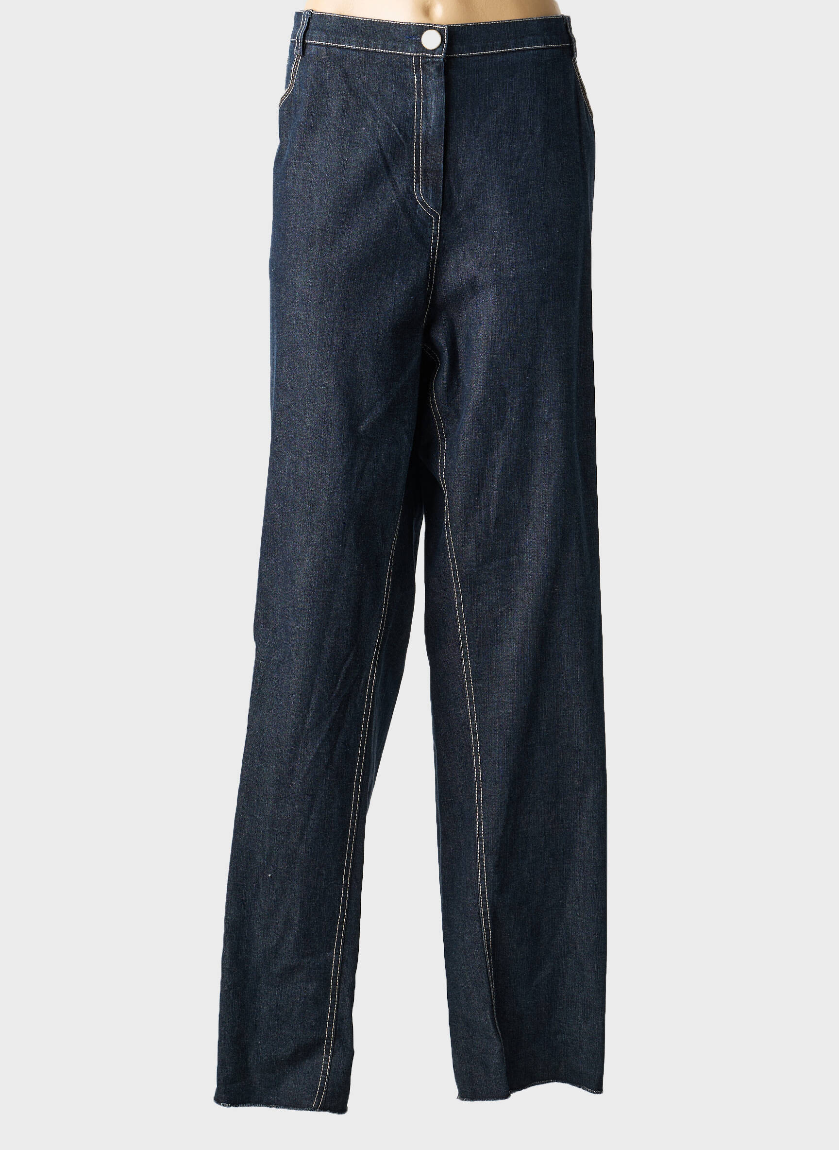 Jeans coupe slim tissage brut taille normale bleu JUMFIL femme