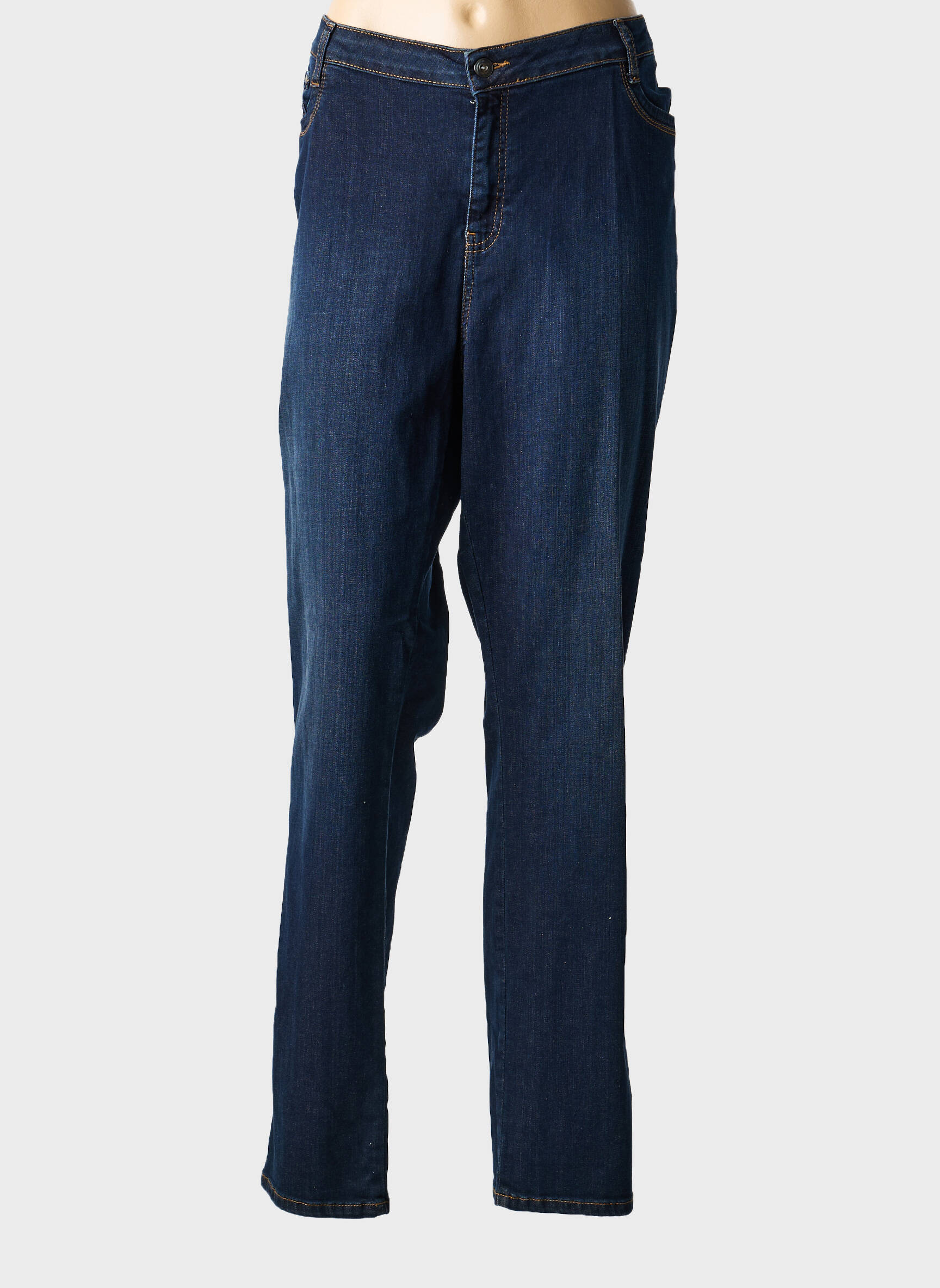Jeans coupe slim tissage brut taille normale bleu JUMFIL femme