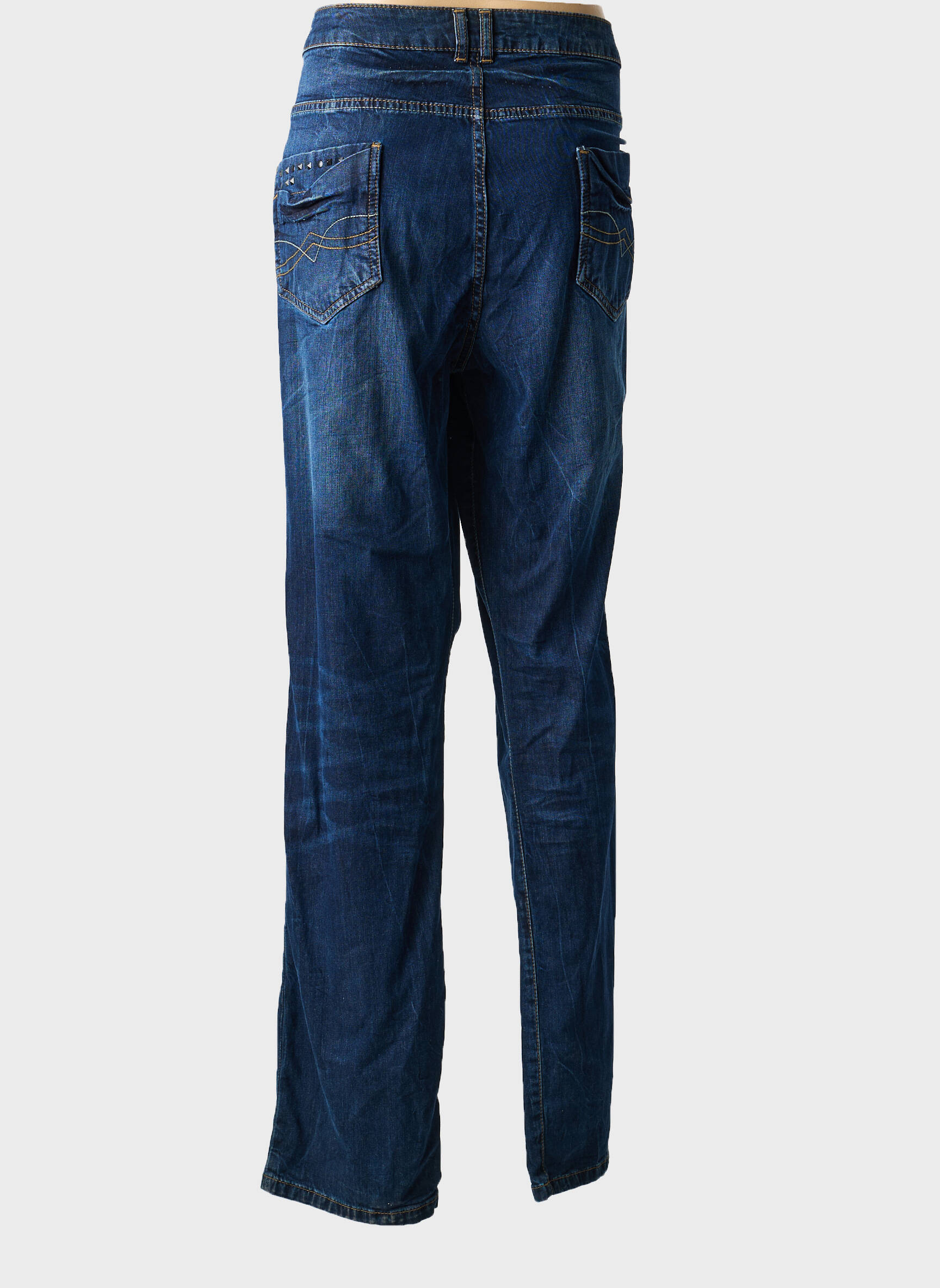 Jeans coupe slim stretch taille normale bleu FRED SABATIER femme