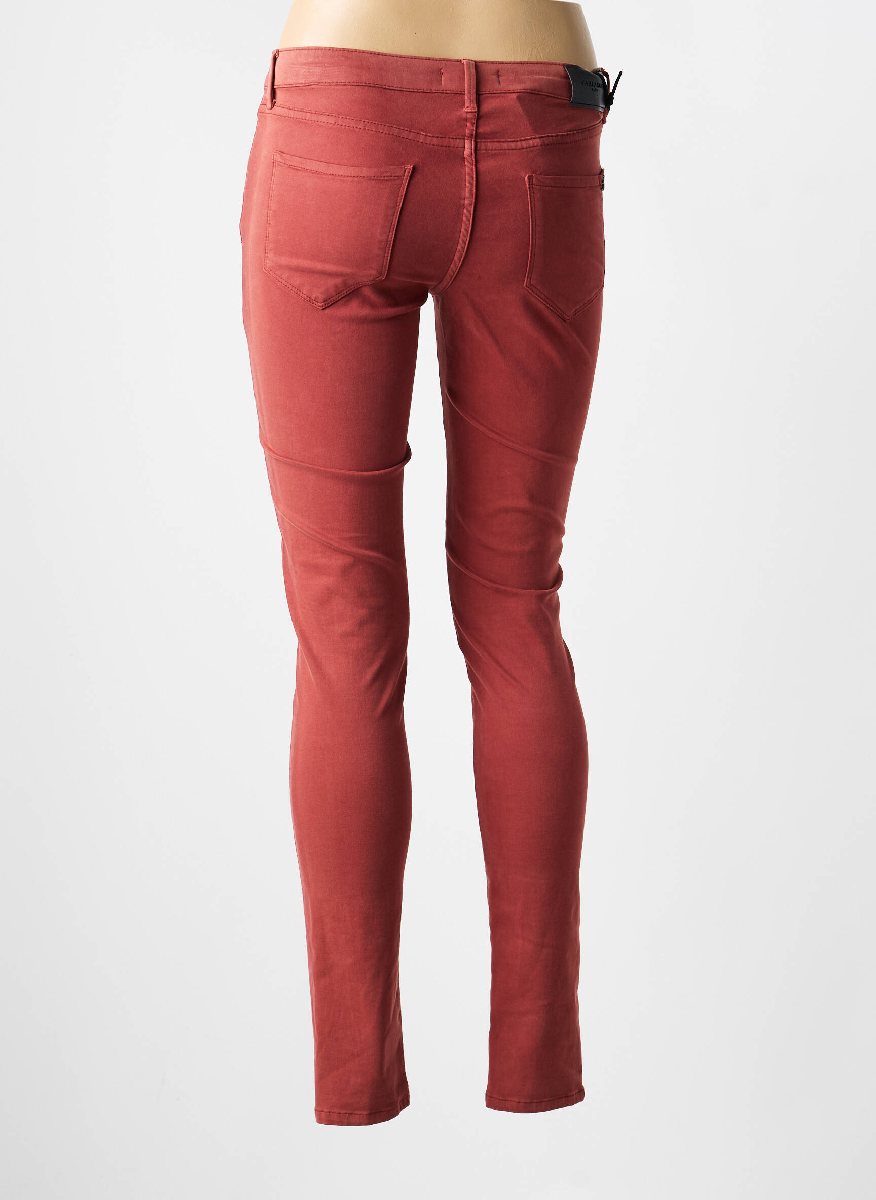 Jeans skinny stretch taille basse rose CARLA KOPS femme