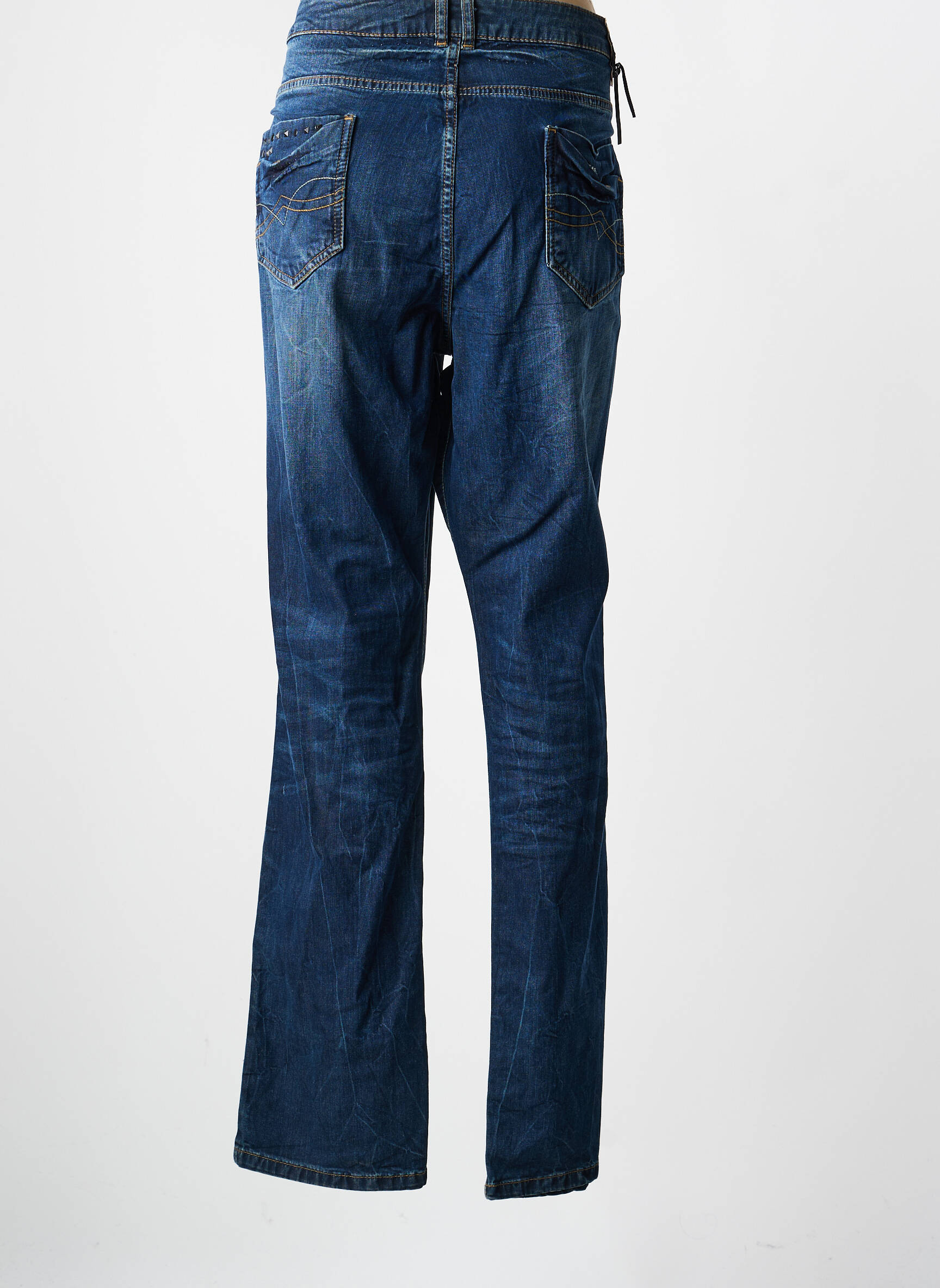 Jeans coupe slim stretch taille normale bleu FRED SABATIER femme