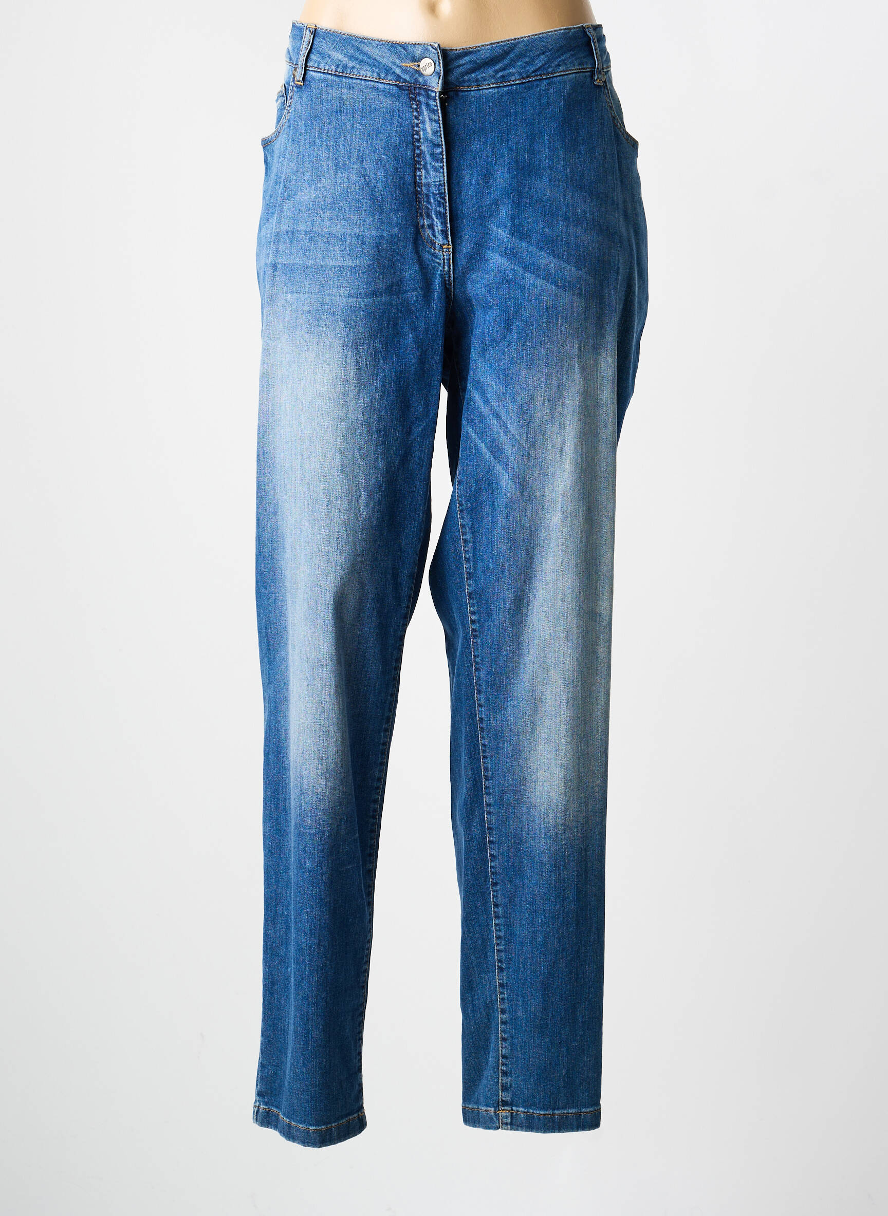 Jeans coupe slim stretch taille normale bleu APRICO femme