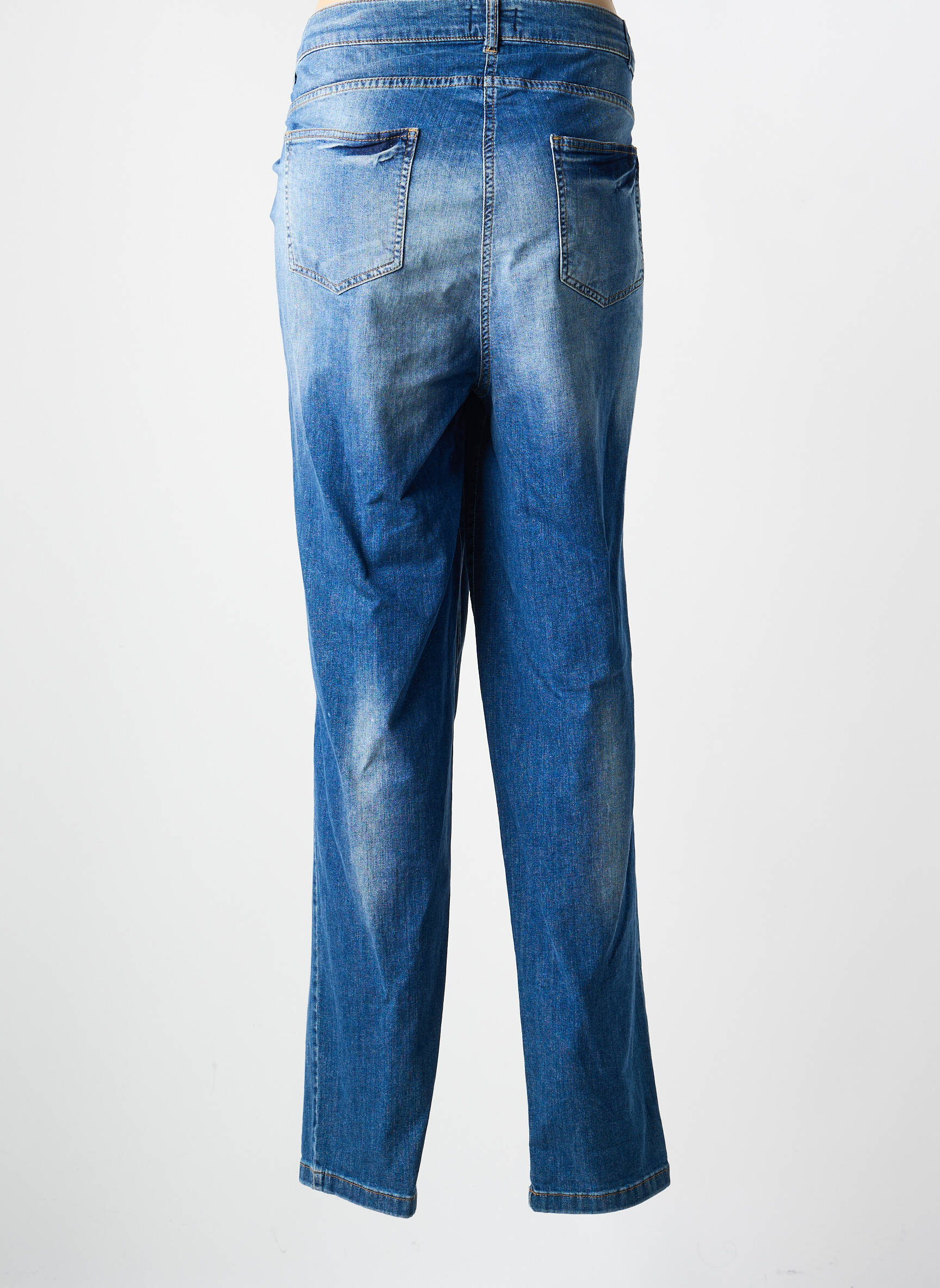 Jeans coupe slim stretch taille normale bleu APRICO femme