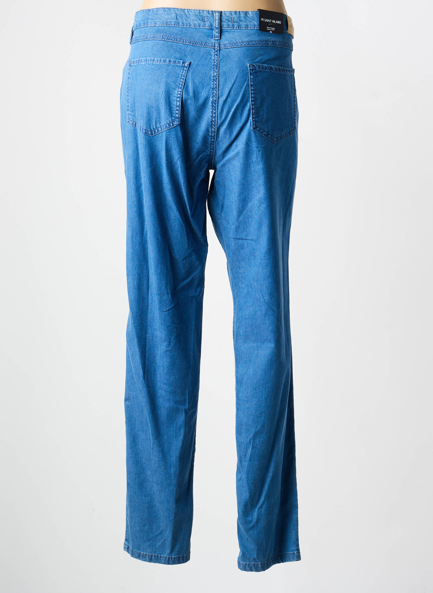 Jeans coupe slim stretch taille normale bleu BRUNO SAINT HILAIRE femme