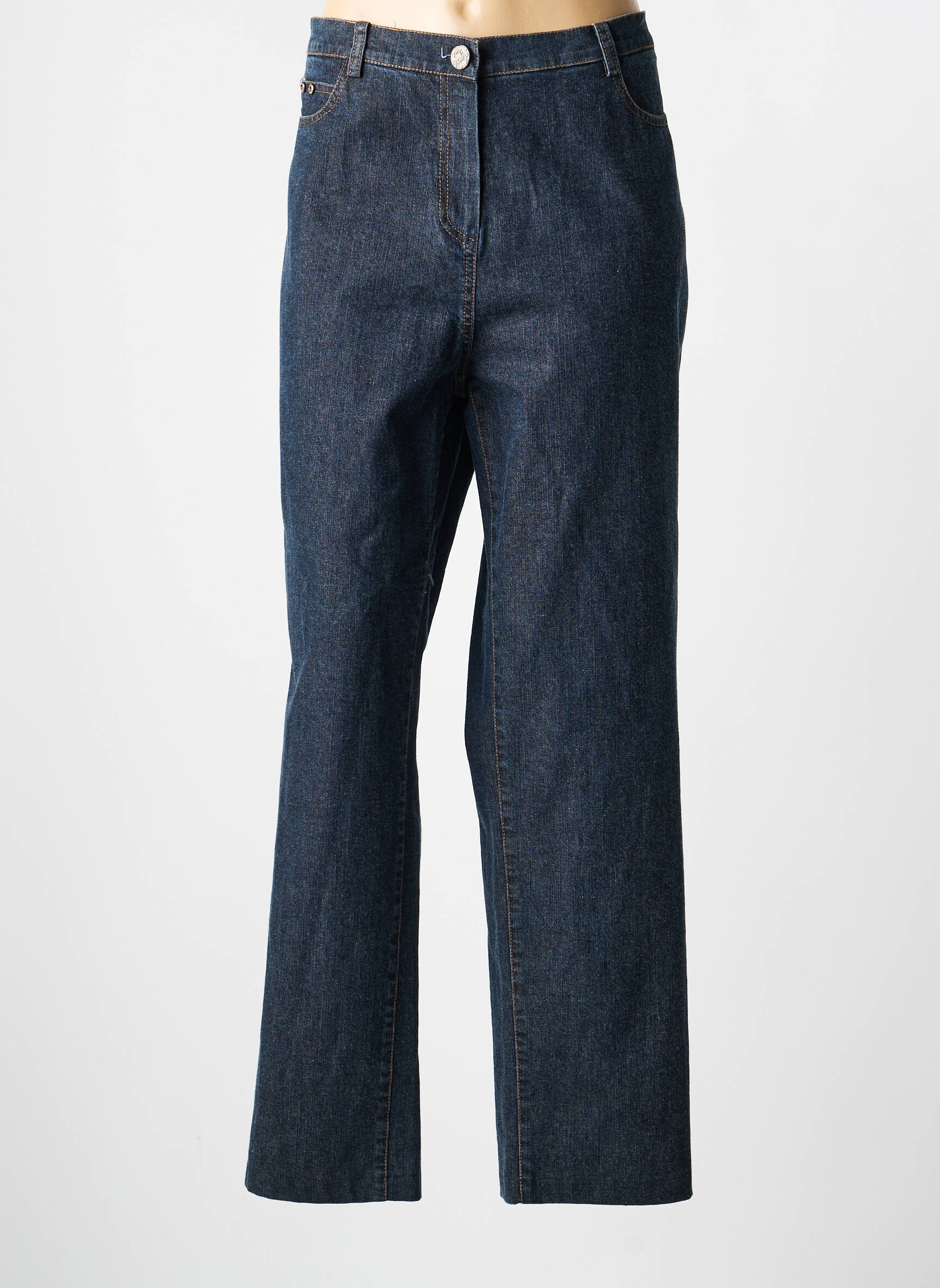 Jeans coupe slim stretch taille normale bleu JUMFIL femme