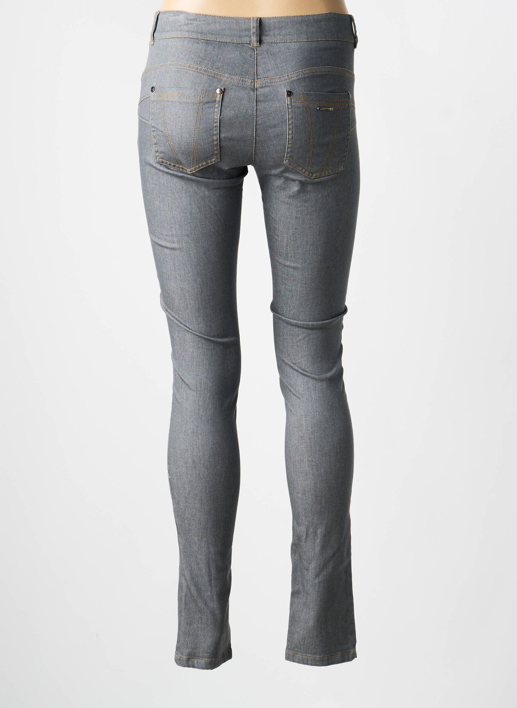 Jeans skinny taille normale taille normale gris VOODOO femme