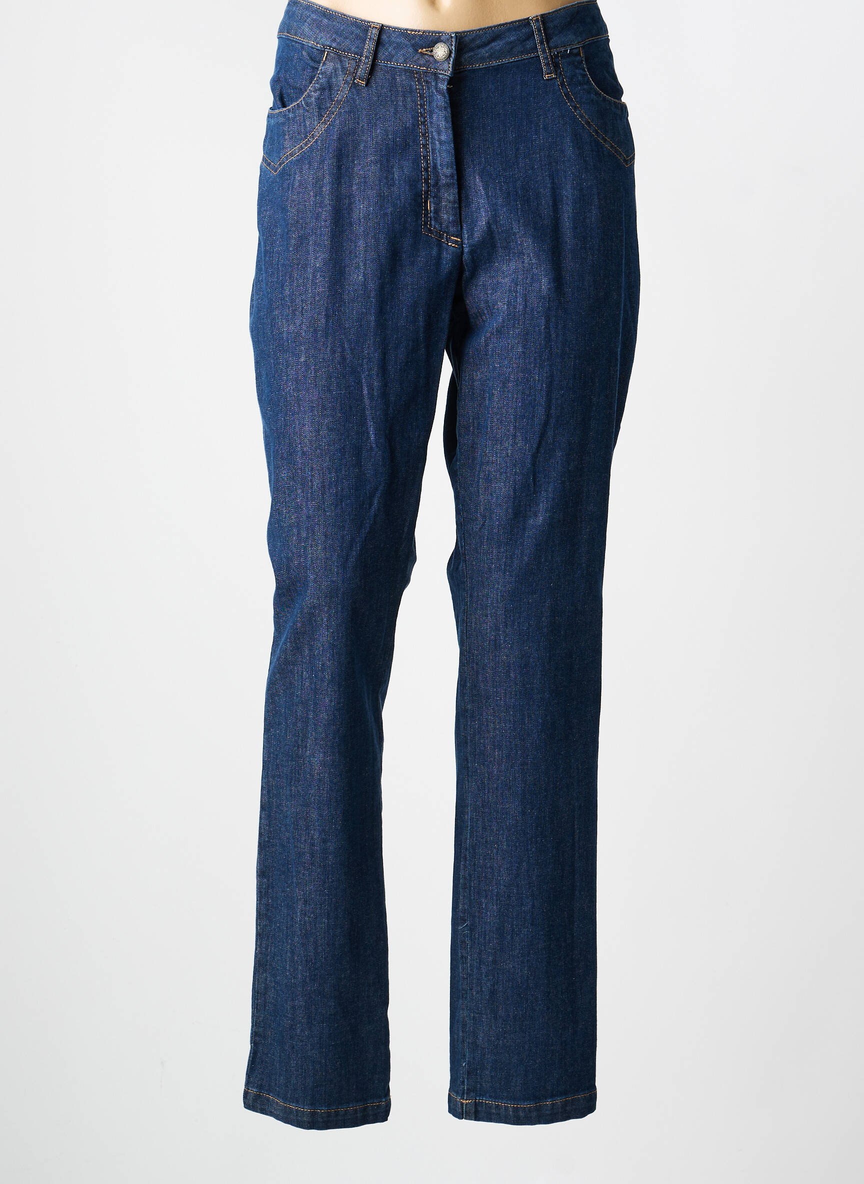 Jeans coupe slim tissage brut taille normale bleu JUMFIL femme