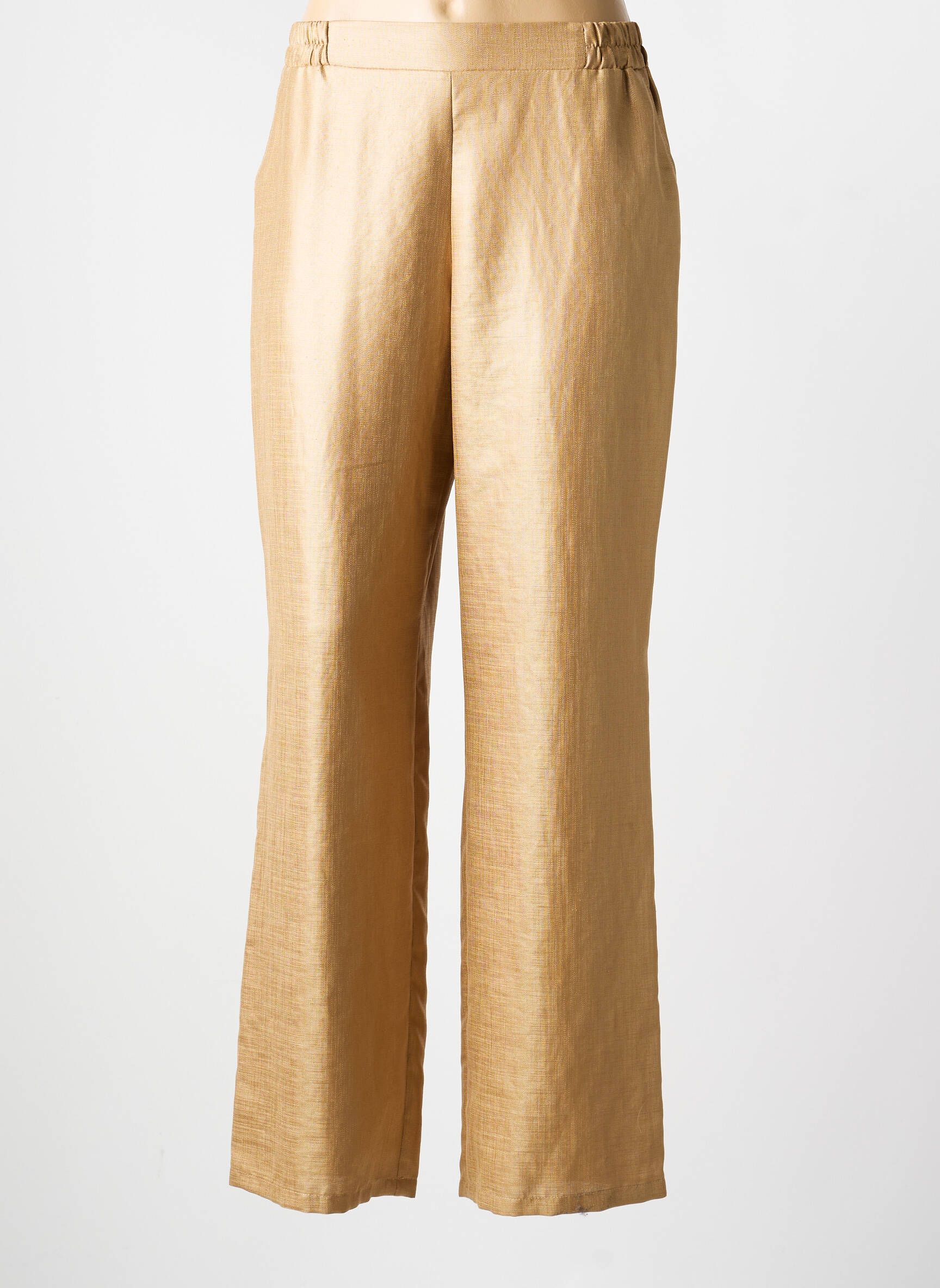 Pantalon droit stretch taille normale or QUATTRO femme